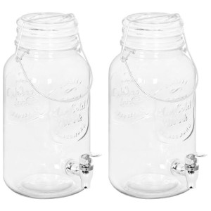 Dozowniki do napojów, 2 szt., 3800 ml, szklane