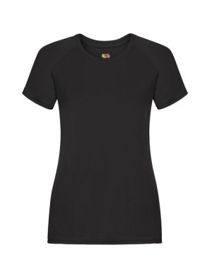 Fruit of the Loom Koszulka damska v-neck Valueweight S czarny
