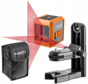 Neo Laser Krzyżowy Poziomica 10m +etui +uchwyt