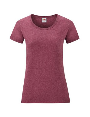 Fruit of the Loom Koszulka damska valueweight Classic XXL Heather Burgundy