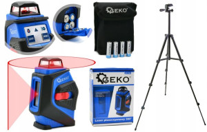 Poziomica Laserowa Laser Krzyżowy 360 St + Statyw