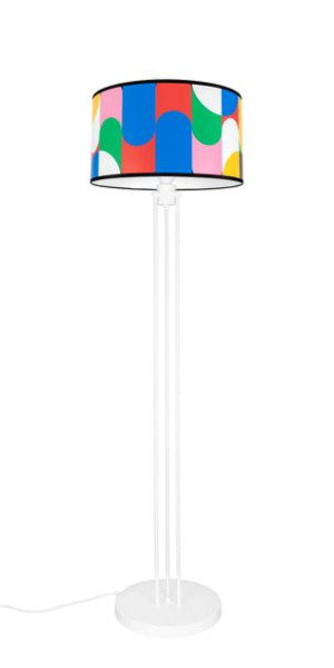  Lampa stojąca z abażurem abstrakcje