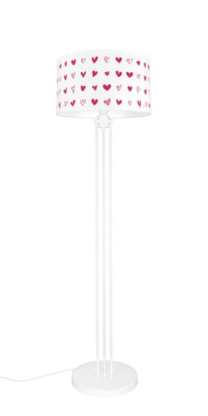  Lampa stojąca z abażurem czerwone serca