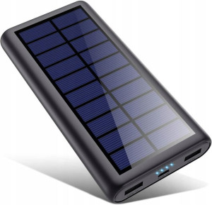 Duży powerbank solarny 26800mAh z panelem solarnym