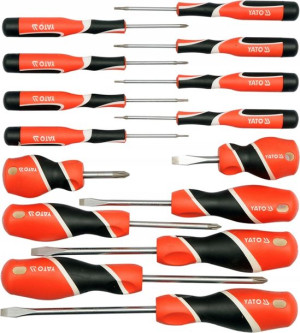 Wkrętaki TORX płaskie KRZYŻOWE 15cz YATO YT-25981