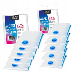 10x Worek Próżniowy Na Ubrania Worki Próżniowe