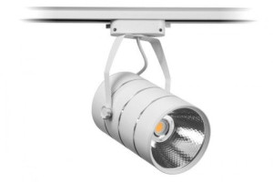 Lampa sklepowa led reflektor szynowy jednofazowy biały metalowy 30w 2550 lm