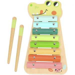 Tooky Toy Drewniany Ksylofon Cymbalki Dźwonki