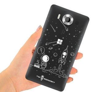 Etui Do Lumia 950 Case Twardowsky Space + Szkło 9h