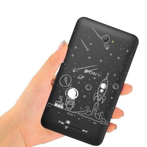 Etui Do Sony Xperia E4 Twardowsky Space + Szkło 9h