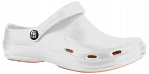 001 Klapki FitClog Basic Białe r.43