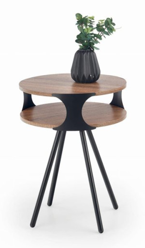 KIRBY ława czarna / ciemny dąb sonoma loft stolik kawowy