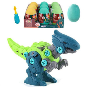 Woopie Dinozaur Do Skręcani W Jajku Raptor Zestaw Konstrukcyjny + Śrubokręt
