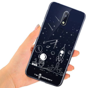 Etui Do Nokia 7.1 2018 Pokrowiec Twardowsky Space