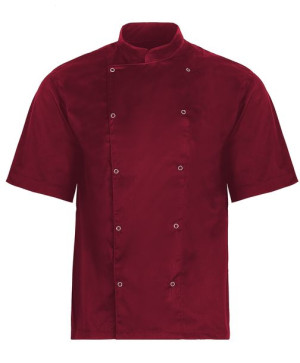 Bluza kucharska Bordowa - krótki rękaw