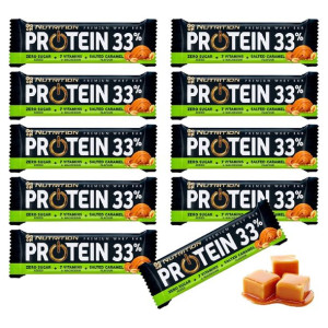 BATON GO ON FIT PROTEINOWY 33% 10szt x 50g Słony Karmel