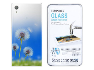 Sony Xperia Xa1 Plus Etui Gradient Nadruk + Szkło