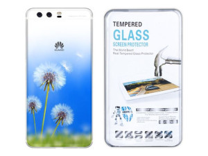 Huawei P10 Etui Gradient Nadruk Kreatui + Szkło 9h