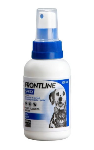 Frontline Spray 100Ml Wodoodporny Preparat Sprej Na Kleszcze Pchły Wszoły