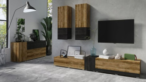 Stylowe meble do salonu orzech satin SWITCH