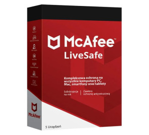 McAfee Live Safe 5 stanowisk 12 miesięcy