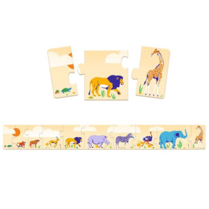 Djeco Puzzle tekturowe MAŁE I DUŻE