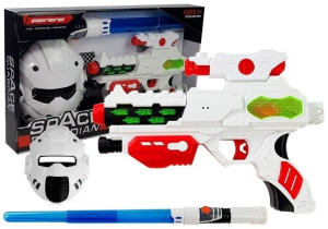 Kosmiczny Pistolet Laserowy Z Maską Miecz Świecący