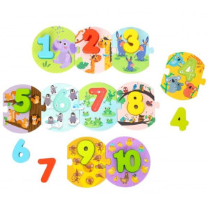 Tooky Toy Edukacyjne Puzzle Układanka Nauka Liczenia