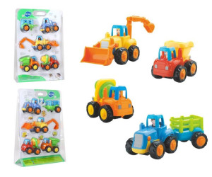 Pojazdy Traktor Autko Koparka Wywrotka 4Szt Hola
