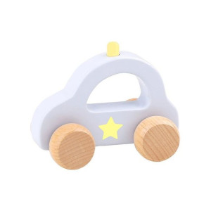 Tooky Toy Drewniane Autko Policja Do Pchania Dla Dzieci