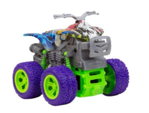 Samochód Terenowy Monster Truck Z Napędem Quad Zielono-Fioletowy 1:36