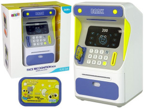 Bankomat Skarbonka Czujnik Rozpoznawania Twarzy Pin Oszczędzanie Niebieski