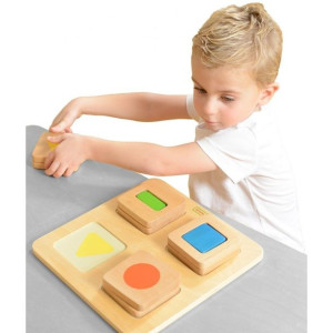 Sensoryczny Sorter Drewniany Kształty I Kolory Masterkidz