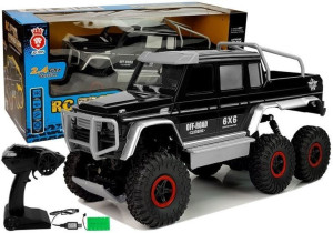 Auto Terenowe Off- Road 6-Kołowe Zdalnie Sterowane 2.4G Czarne