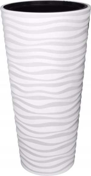 Doniczka - Donica SAHARA SLIM 3D FI30 H56 + WKŁAD