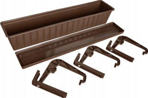 Skrzynka Balkonowa Agro 70cm + Podstawka+ Uchwyty