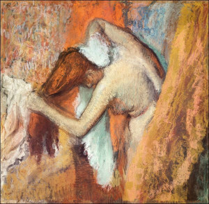 Naked lady, Edgar Degas - plakat 50x50 cm
