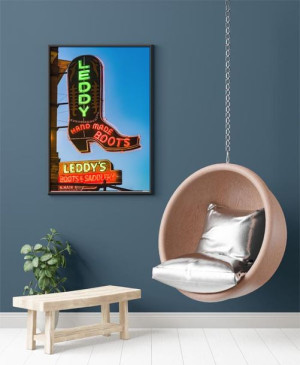 Cafe advertising sign in Texas., Carol Highsmith -