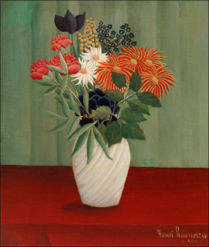 Bouquet of Flowers, Henri Rousseau - plakat 70x100