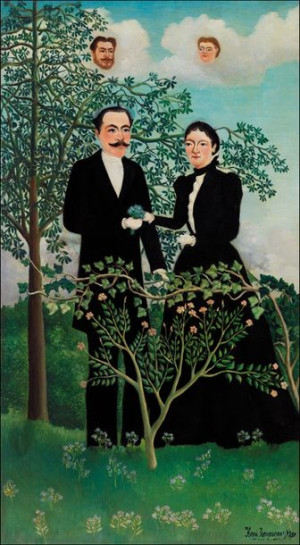 Portrait of a Woman in a Landscape, Henri Rousseau