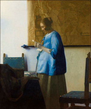 Woman Reading a Letter - plakat 42x59,4 cm