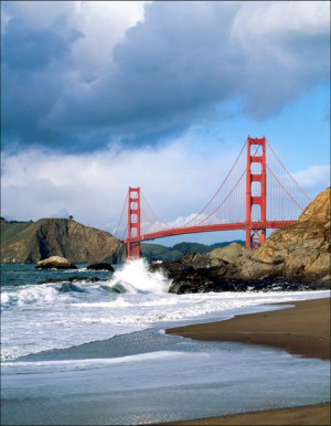 The Golden Gate Bridge. - plakat 60x80 cm