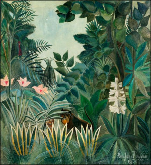 Woman Walking in an Exotic Forest, Henri Rousseau