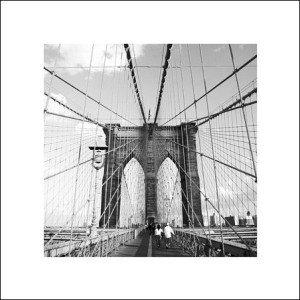 Brooklyn Bridge - New York - plakat premium 40x40
