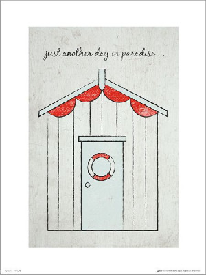 Beach Hut Paradise - plakat premium 30x40 cm