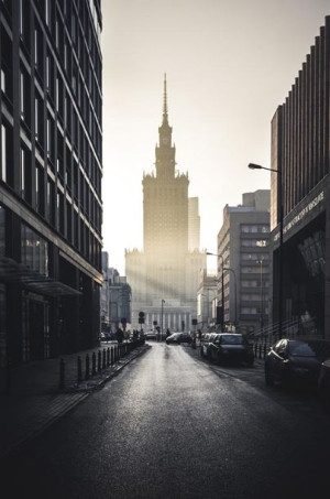 Warszawa Na horyzoncie Pałac Kultury i Nauki - pla