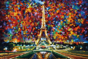 Afremov Leonid Paryż - plakat 91,5x61 cm