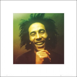 Bob Marley rasta - plakat premium 40x40 cm