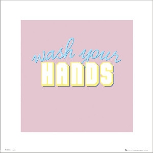 Bathroom Wash Hands - plakat premium 40x40 cm