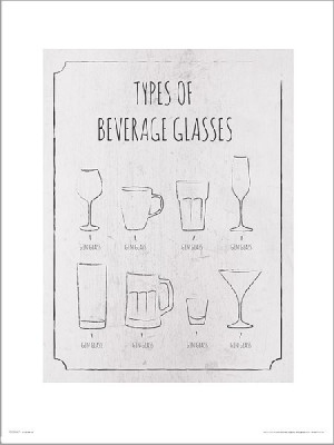 Beverage Glasses - plakat premium 40x50 cm